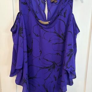 BOLD elements Cobalt Blue Floral Top